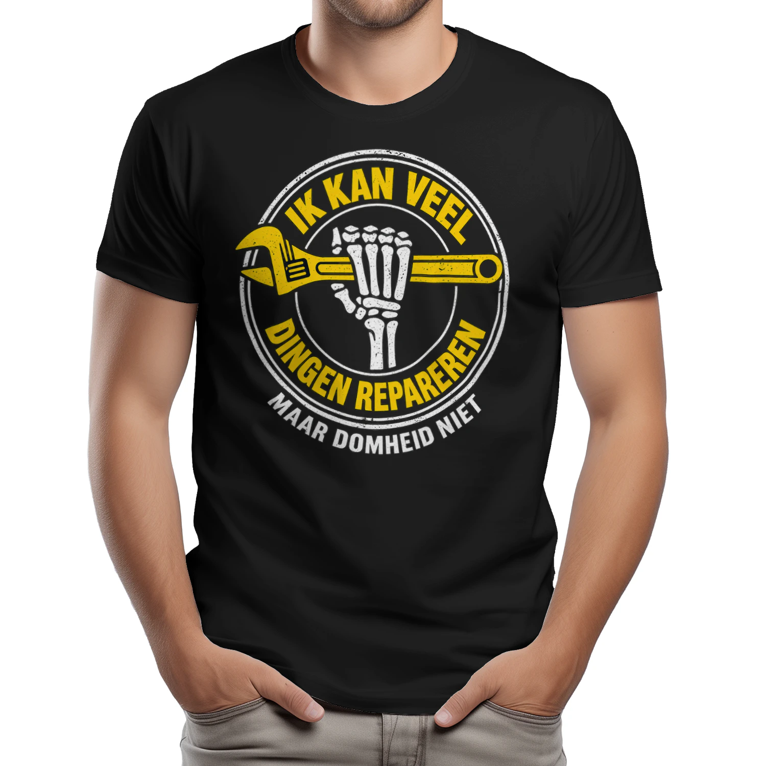 Ik Kan Veel Dingen Repareren, Maar Domheid Niet – T-shirt