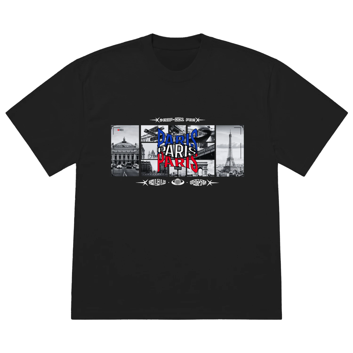 Paris Drop 001 · Panorama | T-shirt oversize épais | City Dropp