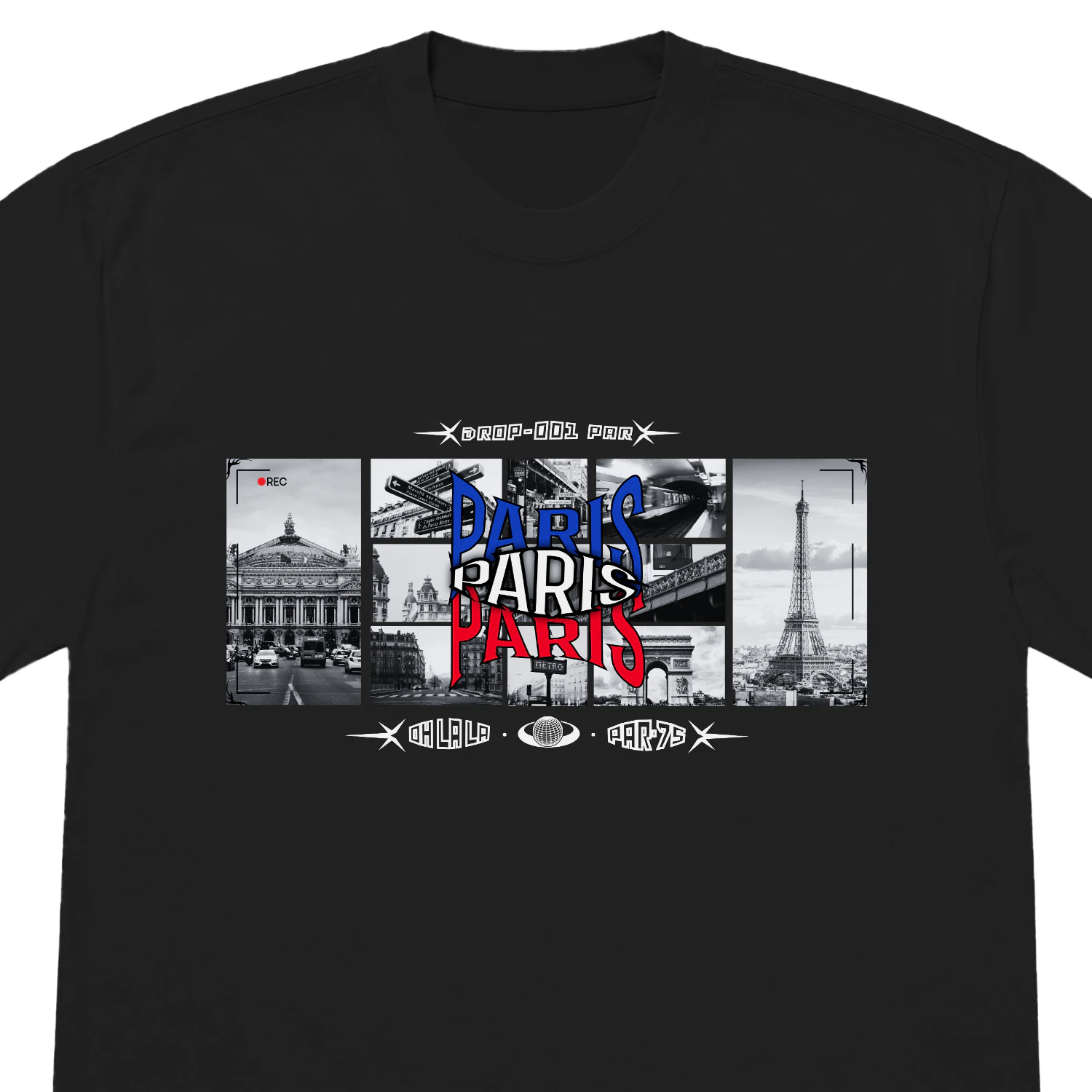 Paris Drop 001 · Panorama | T-shirt oversize épais | City Dropp