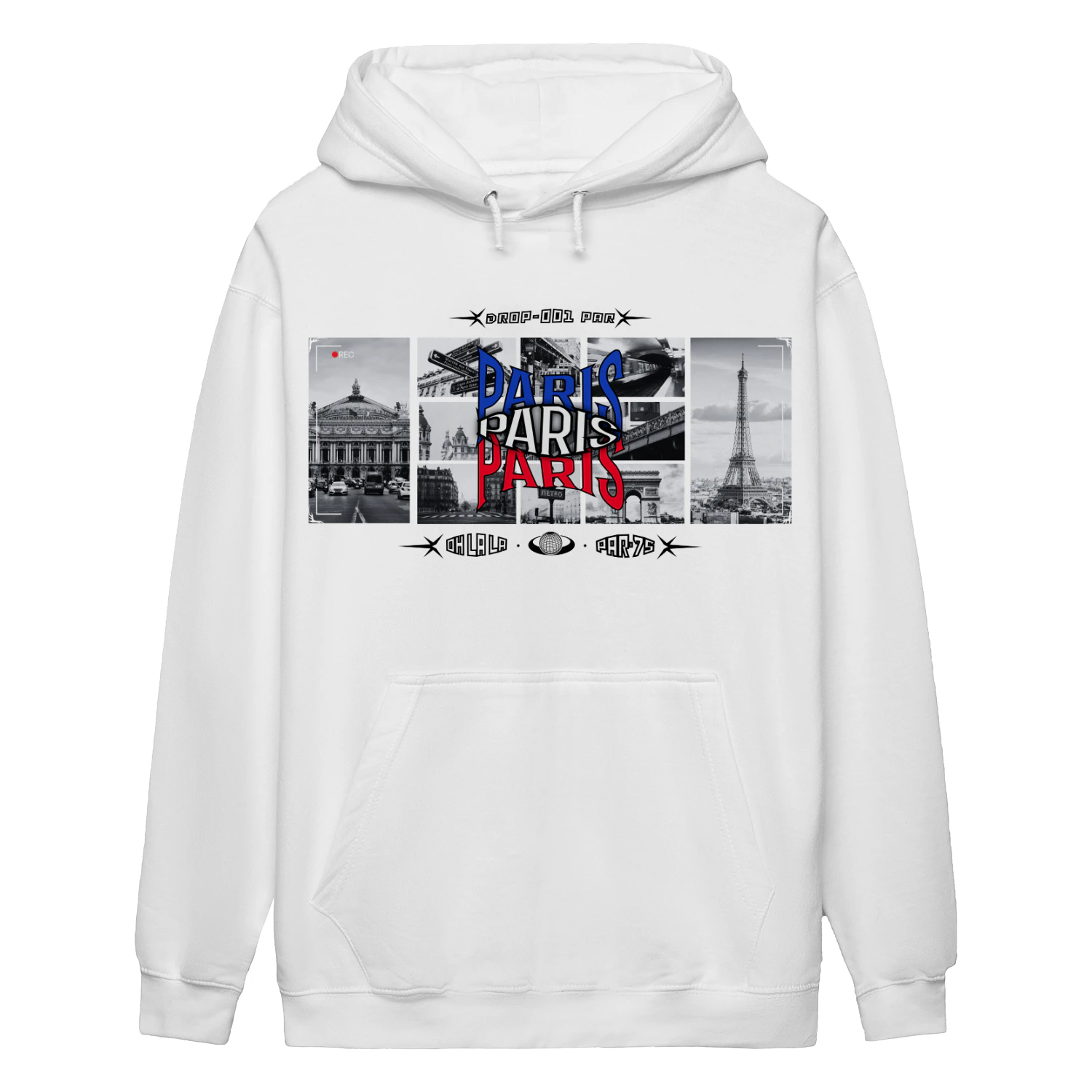 Paris Drop 001 · Panorama | Sweat à capuche unisexe | City Dropp