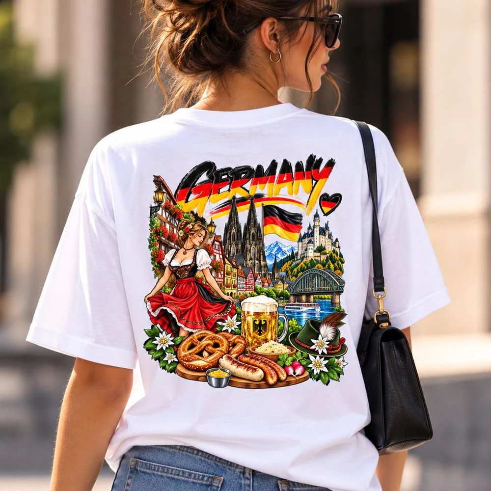 Germany Football Pride T-Shirt (Second Model) – German Flag & Soccer Design