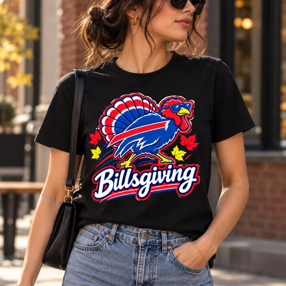 Billsgiving Turkey T-Shirt – Funny Thanksgiving Football Graphic Tee