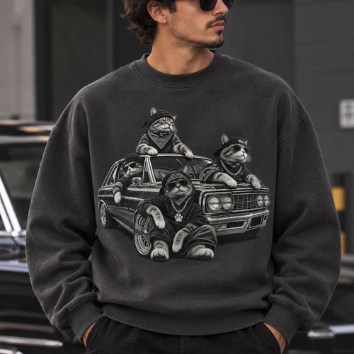 The Cat Mob – Lowrider Crew Sweatshirt