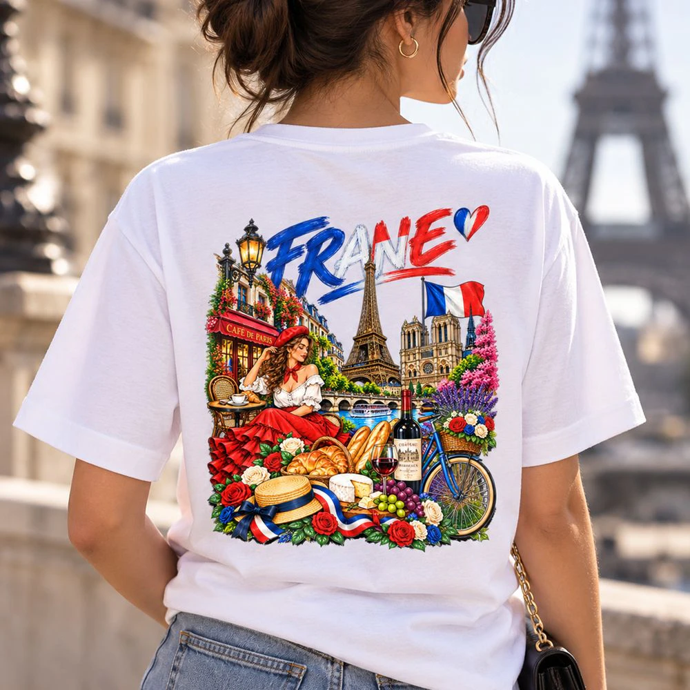 France Football Pride T-Shirt (Second Model) – French Flag & Soccer Design