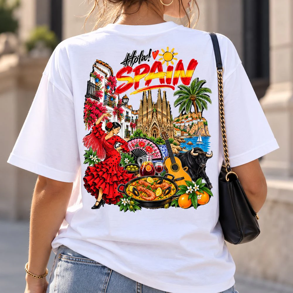 Spain Football Pride T-Shirt (Second Model) – Spanish Flag & Soccer Design
