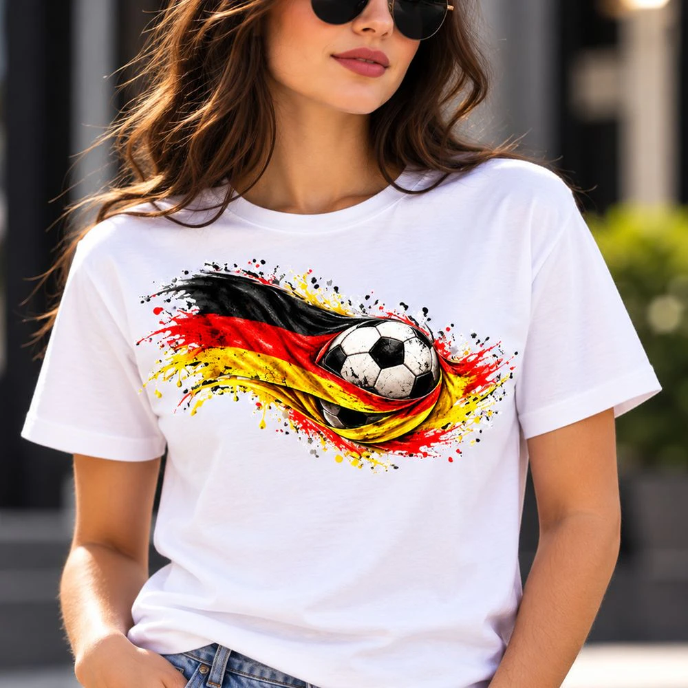 Germany Football Pride T-Shirt (Second Model) – German Flag & Soccer Design