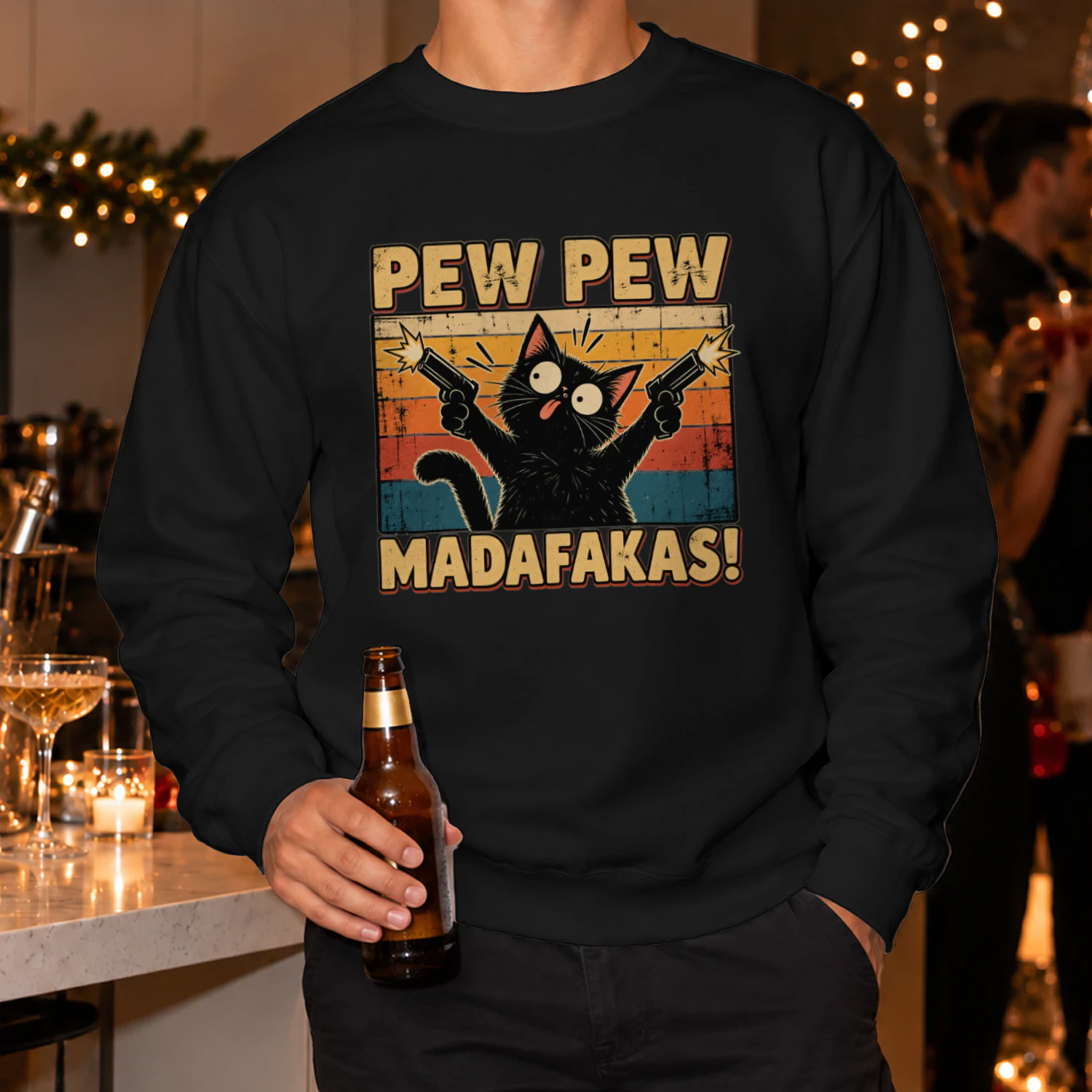 Pew Pew Madafakas Cat Sweatshirt 