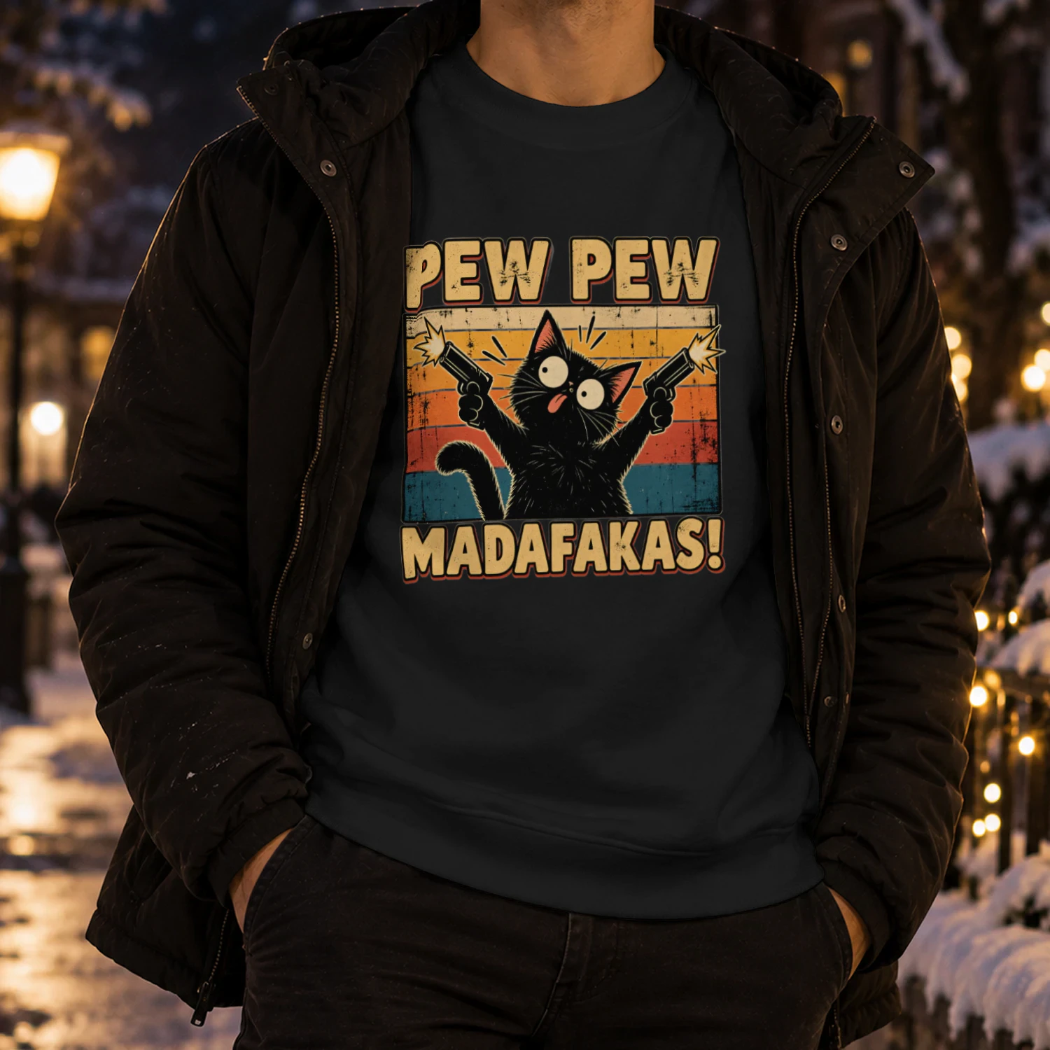 Pew Pew Madafakas Cat Sweatshirt 