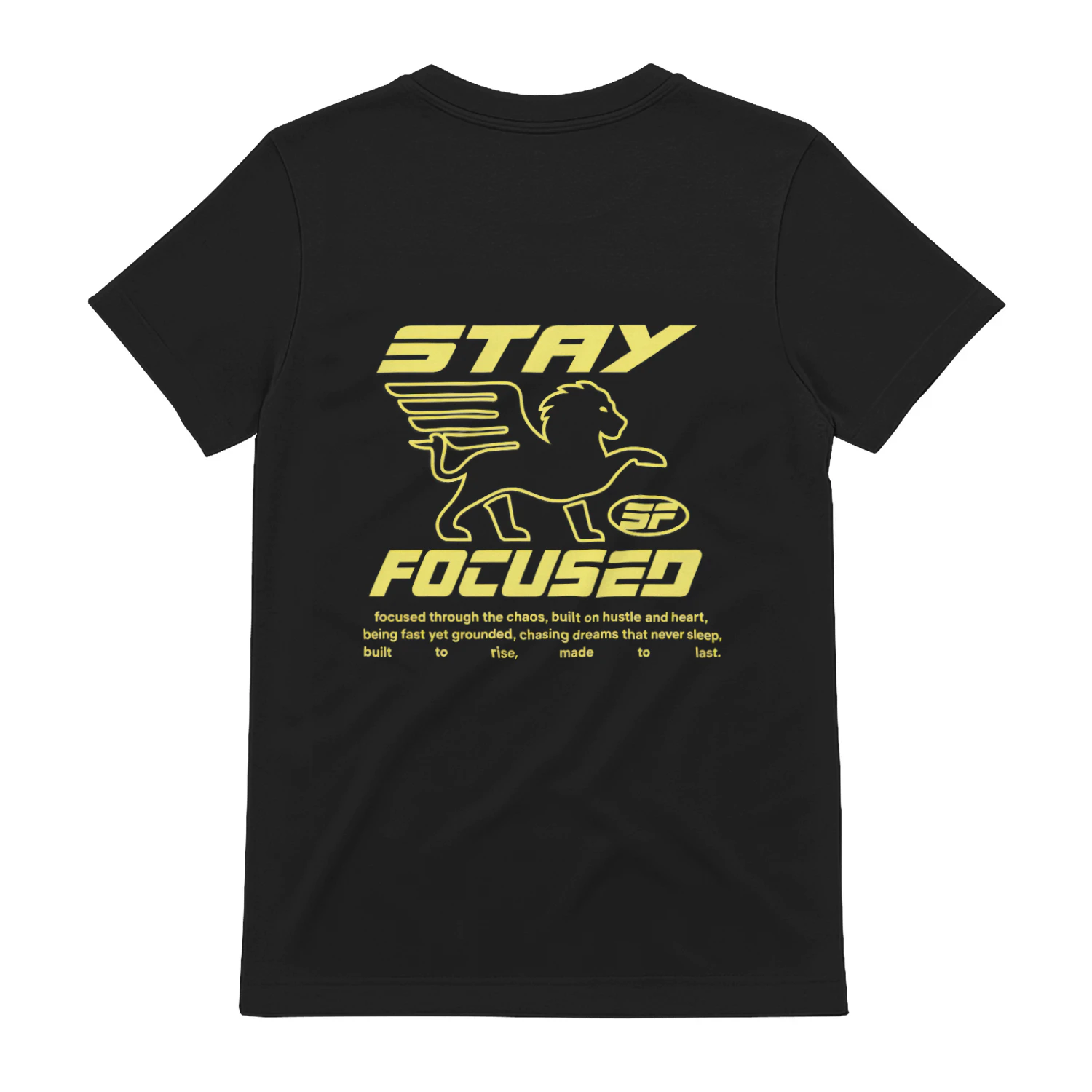 STAY FOCUSED Graphic T-Shirt – Black