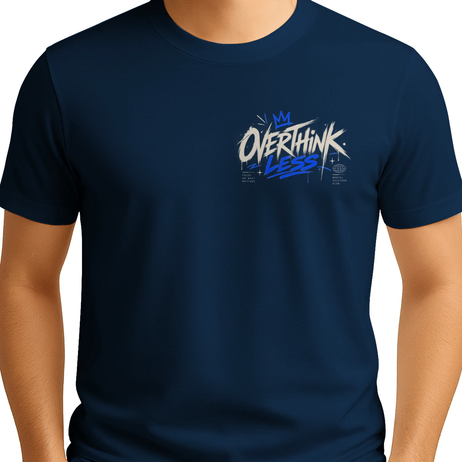 OVERTHINK LESS, FOCUS — Graphic T-Shirt