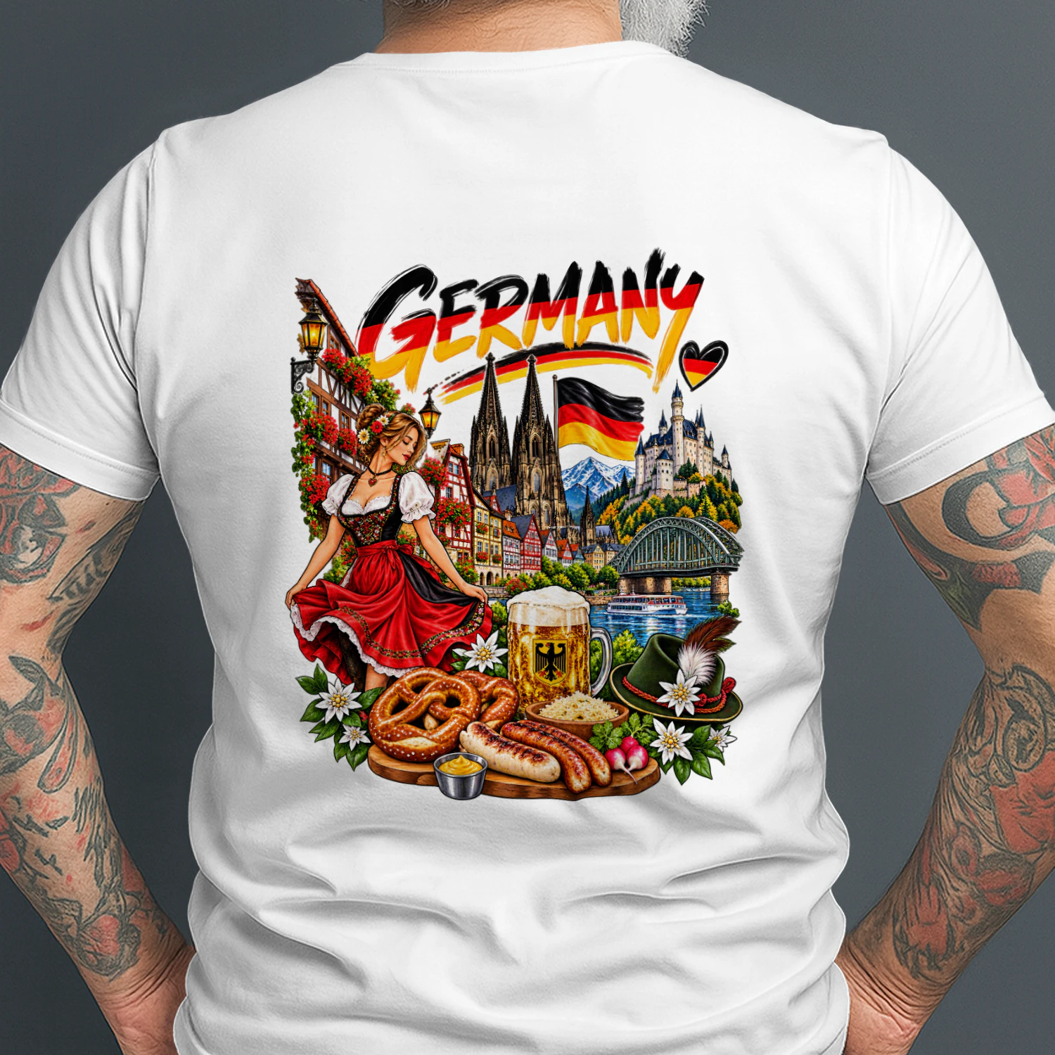 Germany Football Pride T-Shirt (Second Model) – German Flag & Soccer Design