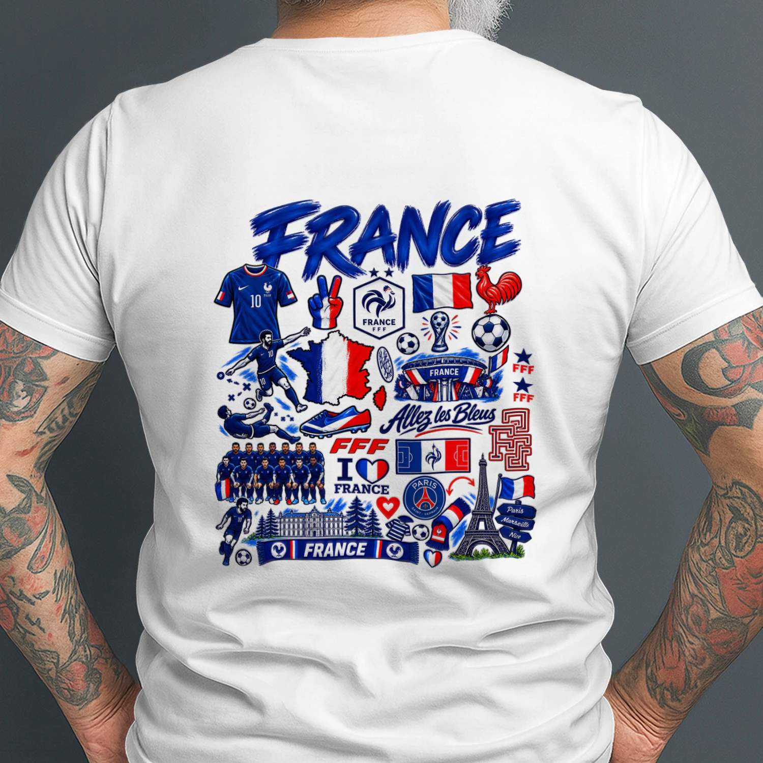 France Football Pride T-Shirt (First Model) – French Flag & Soccer Design