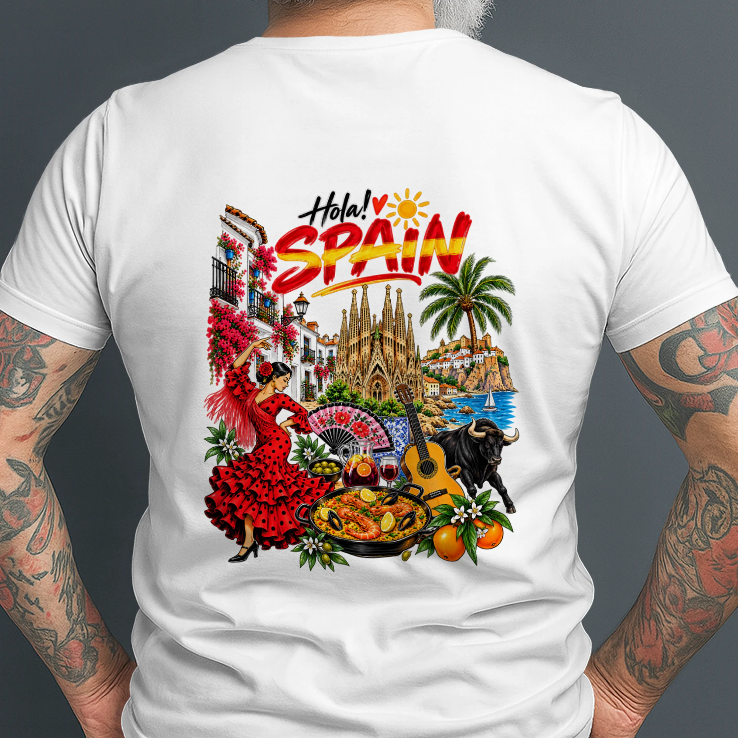 Spain Football Pride T-Shirt (Second Model) – Spanish Flag & Soccer Design