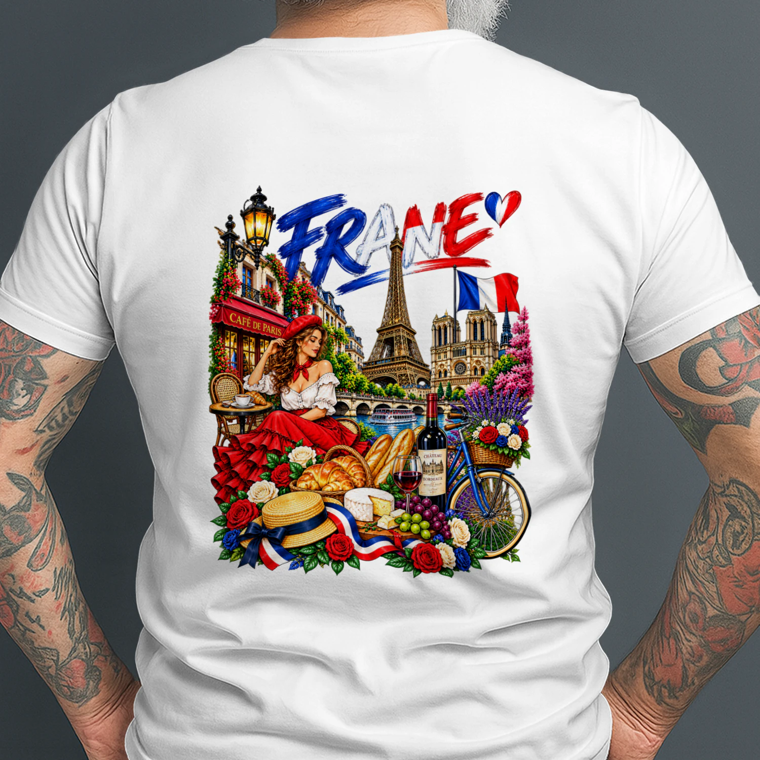 France Football Pride T-Shirt (Second Model) – French Flag & Soccer Design