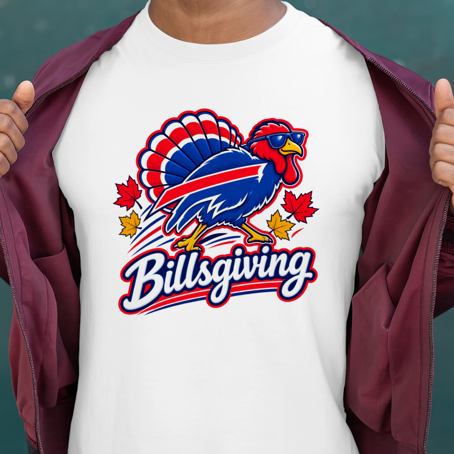 Billsgiving Turkey T-Shirt – Funny Thanksgiving Football Graphic Tee