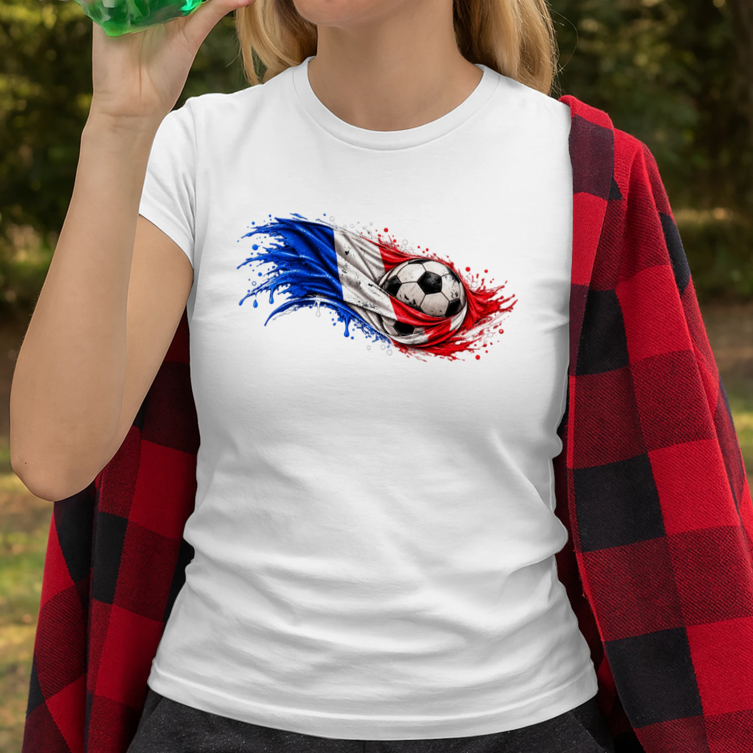 France Football Pride T-Shirt (First Model) – French Flag & Soccer Design