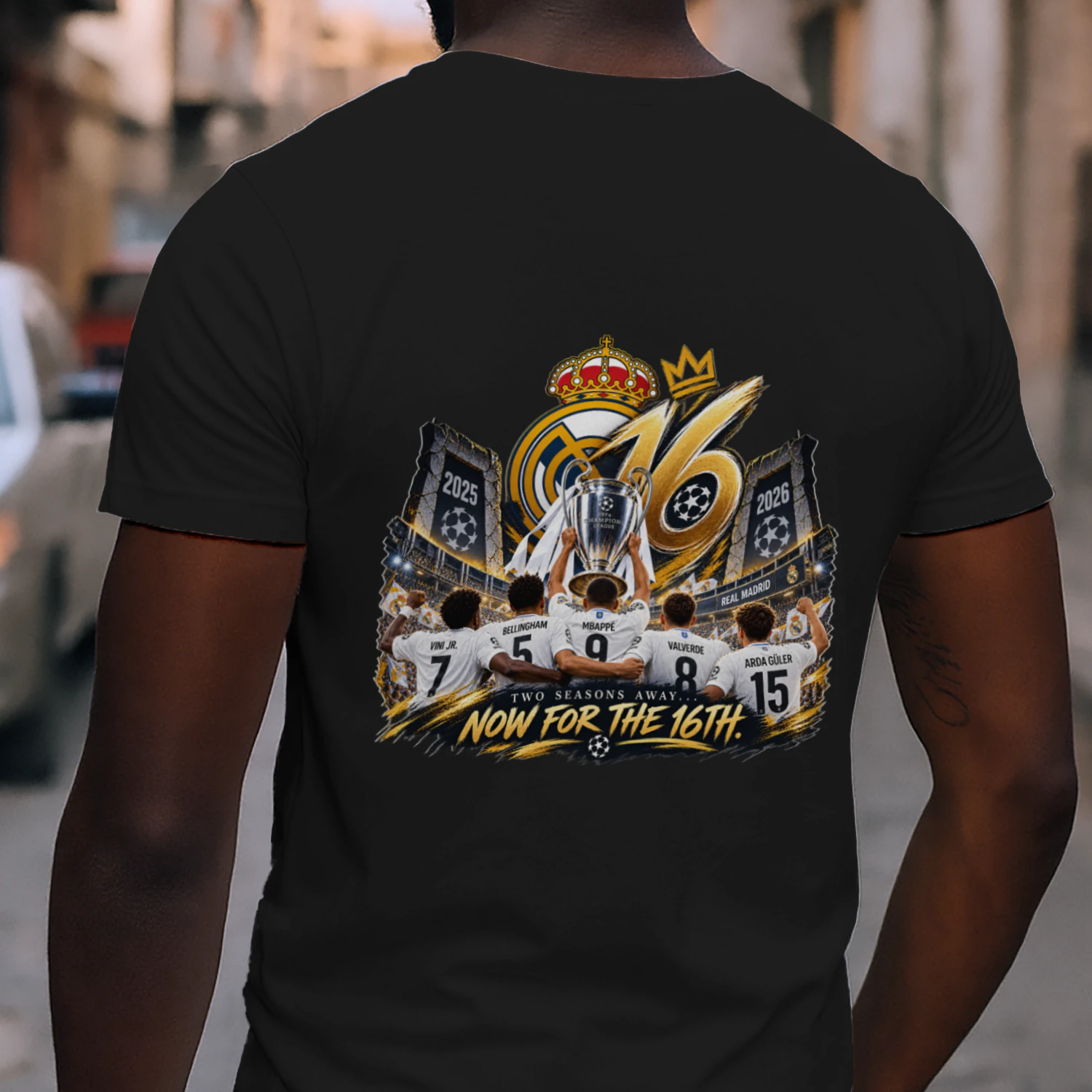 Real Madrid Road to the 16th T-Shirt – Football Fan Graphic