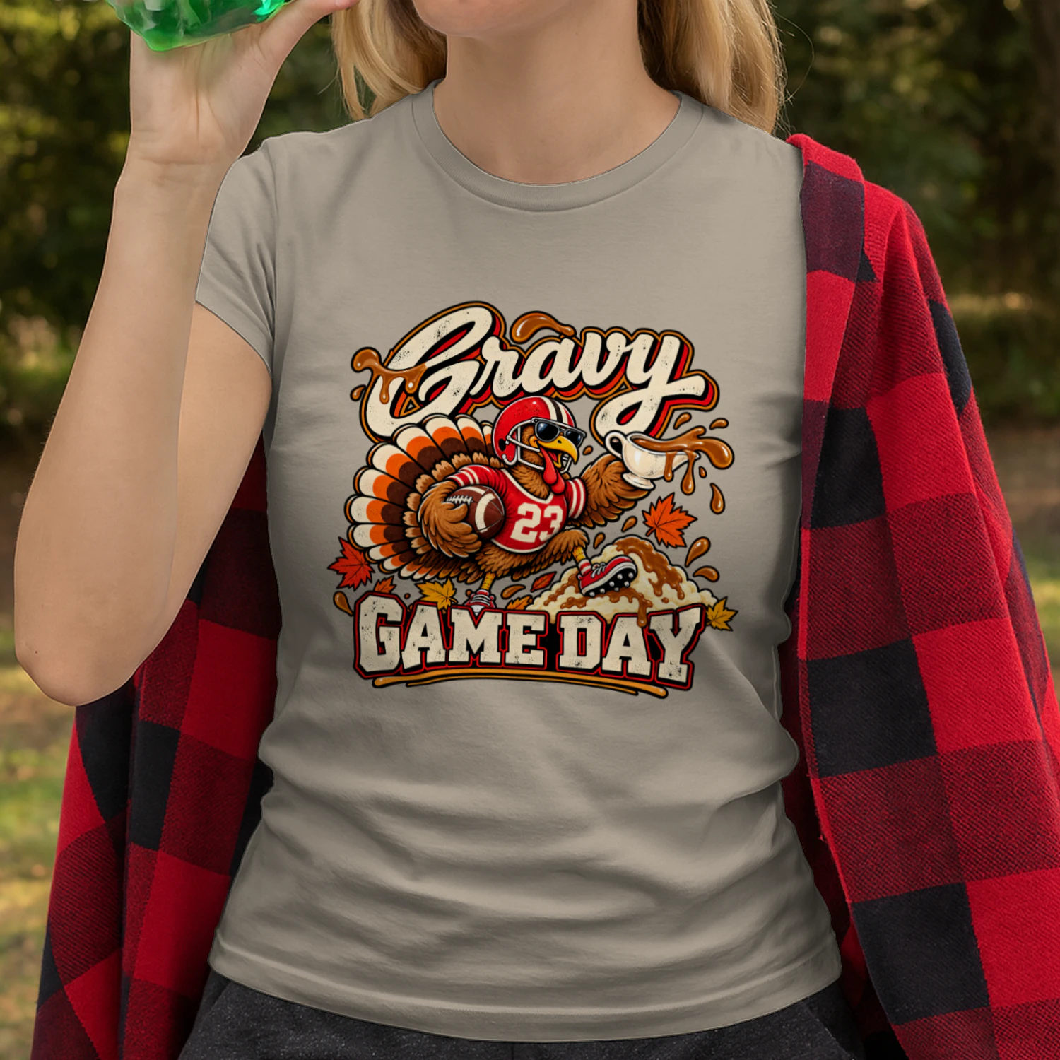 Gravy Game Day T-Shirt – Funny Thanksgiving Football Turkey Graphic Tee