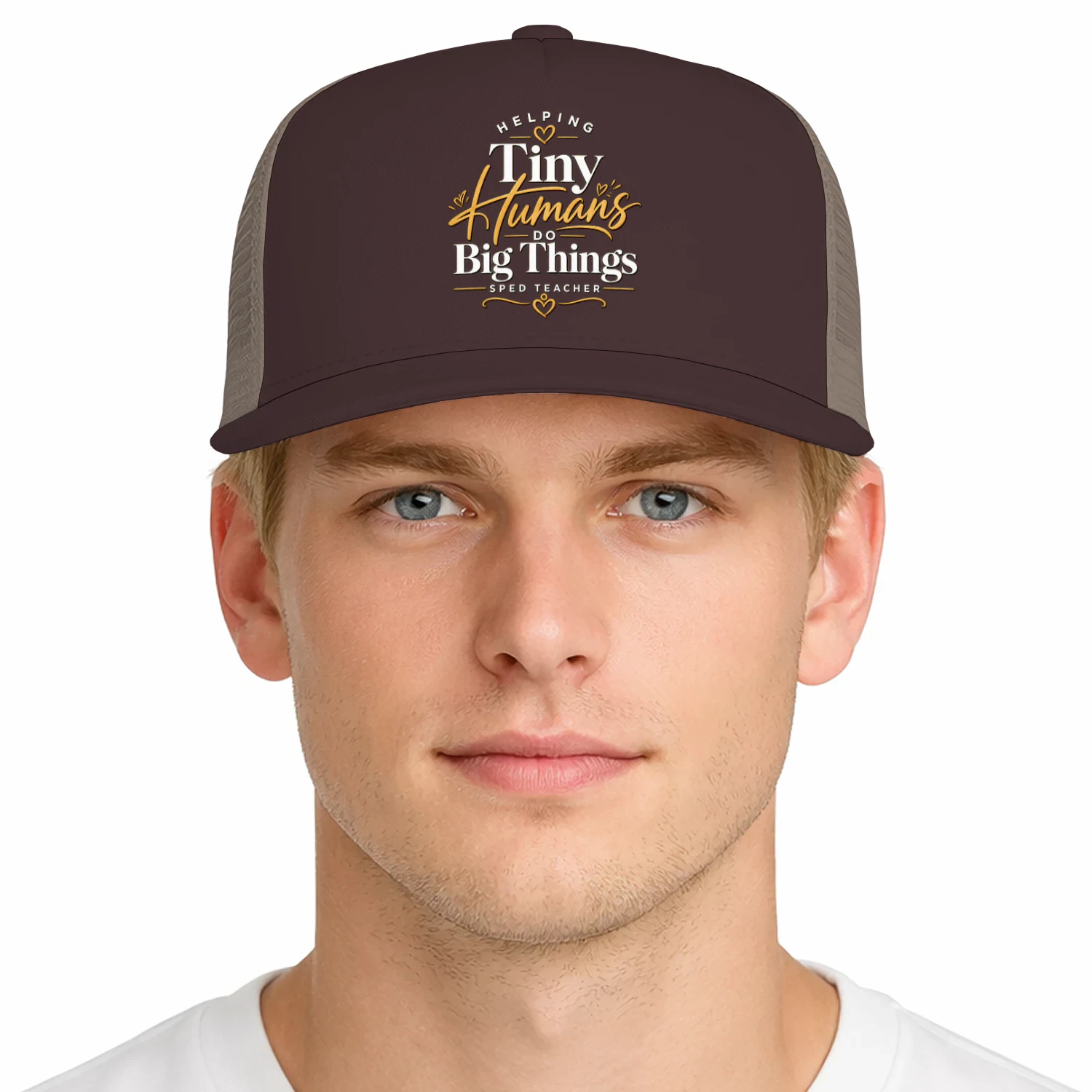 Special Education Teacher Snapback Trucker Cap - Helping Tiny Humans Do Big Things