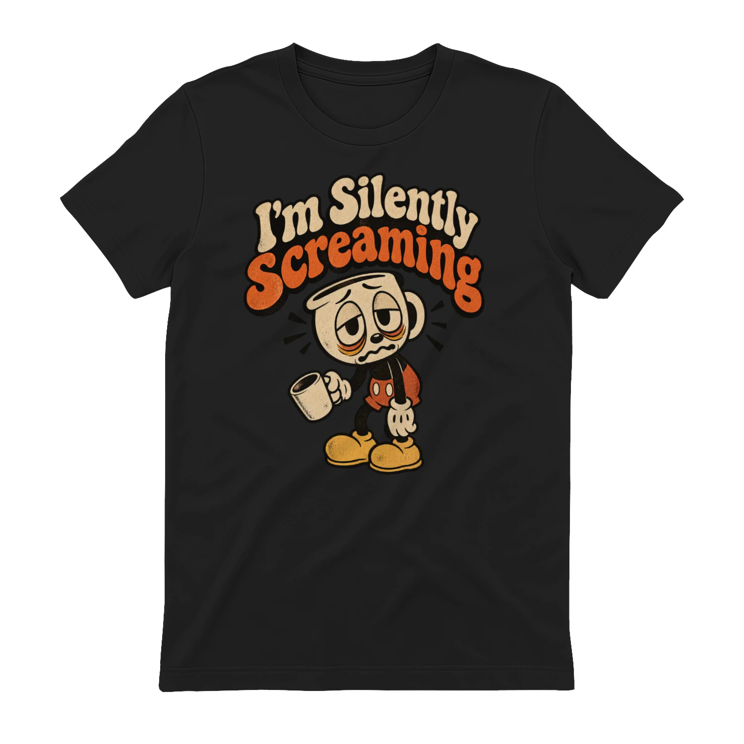 Silently Screaming Classic Retro Cartoon Unisex Heavy Blend T-Shirt