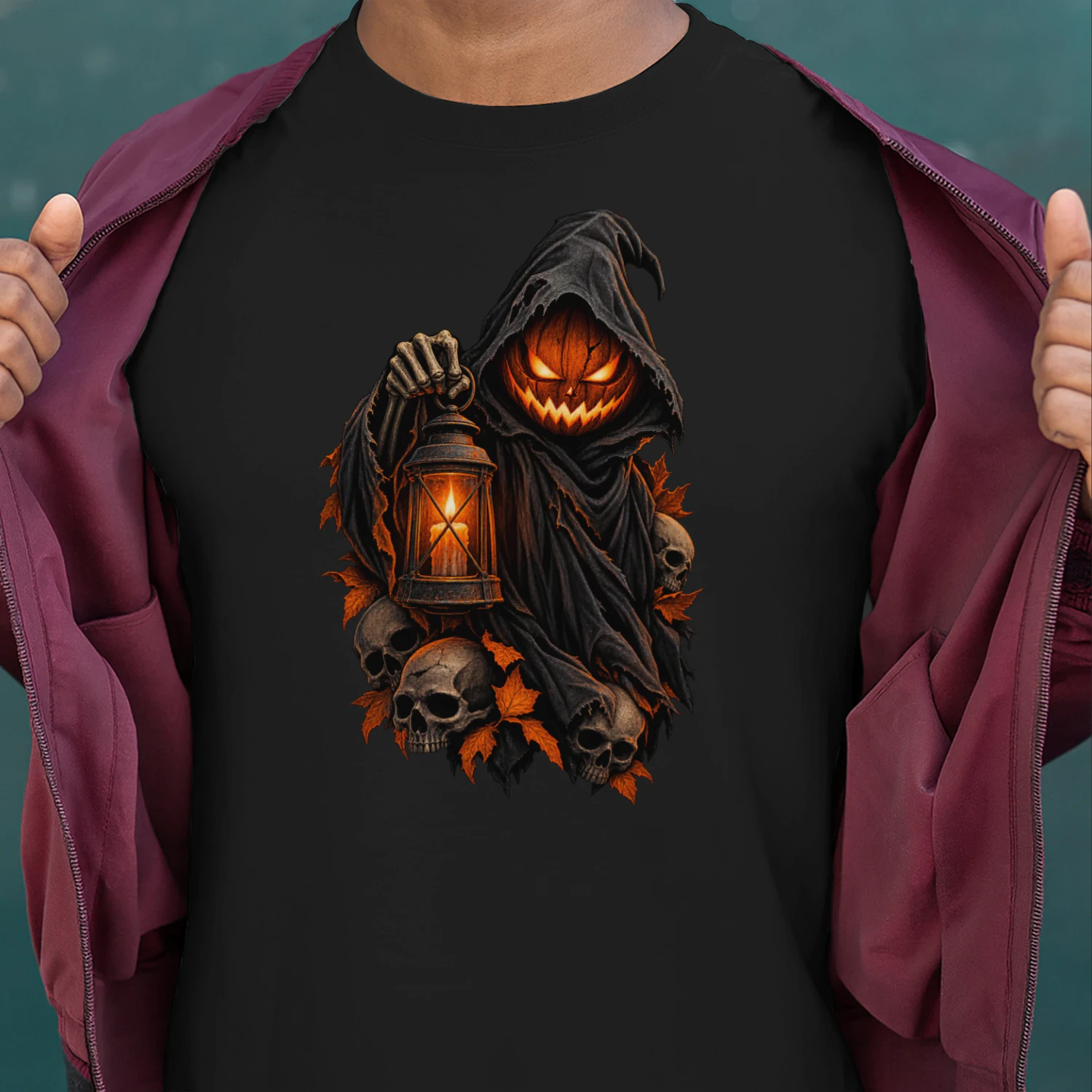 Pumpkin Reaper Gothic Halloween Unisex T-Shirt