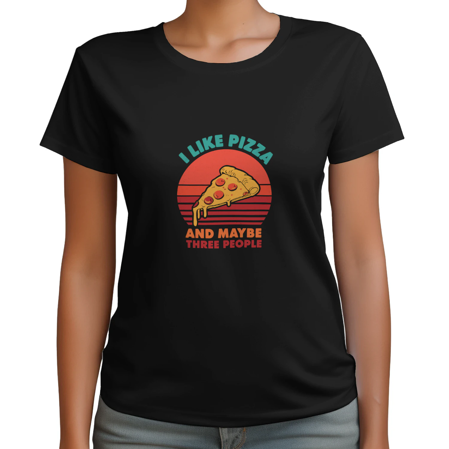 i like pizza and maybe three people funny pizza TShirt