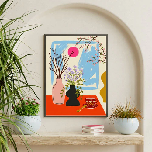 Modern Botanical Still Life Wall Art Print
