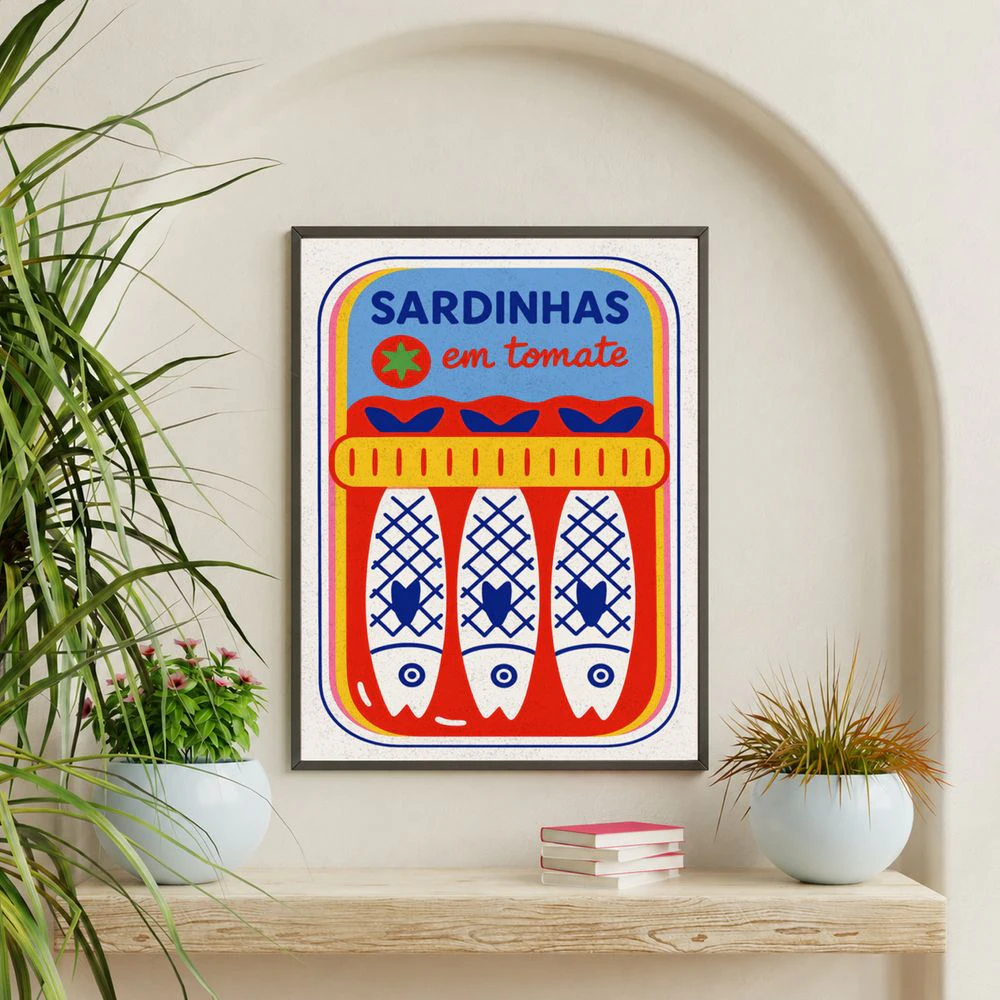 Vintage Sardine Tin Wall Art Print