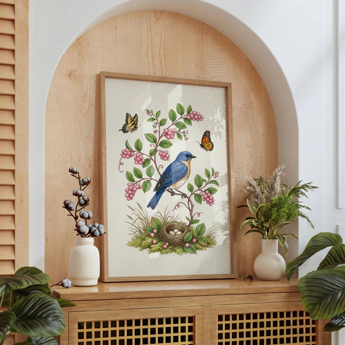 Vintage Bluebird Wall Art