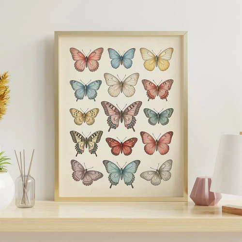 Vintage Butterfly Wall Art