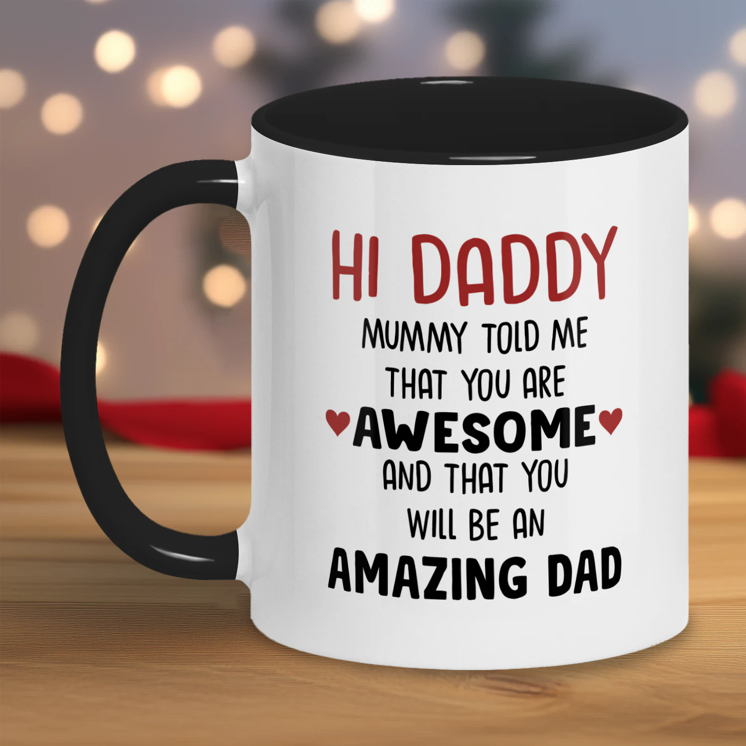 Custom Two Tone Mug For Dad To Be | First Father's Day Gift For Expectant Father | Personalized Coffee Mug With Ultrasound Picture