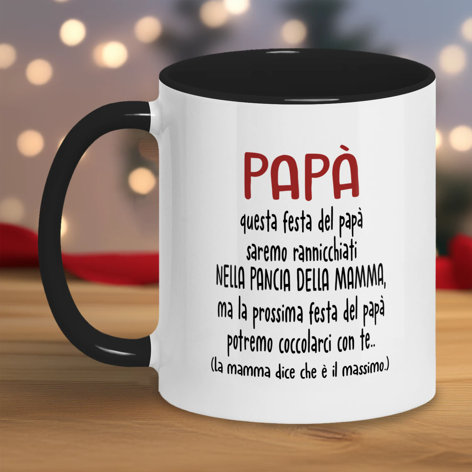 Tazza Personalizzata Futuro Papà | Regalo Prima Festa Del Papà | Tazza Di Caffè Con L'immagine Ad Ecografia Del Bambino