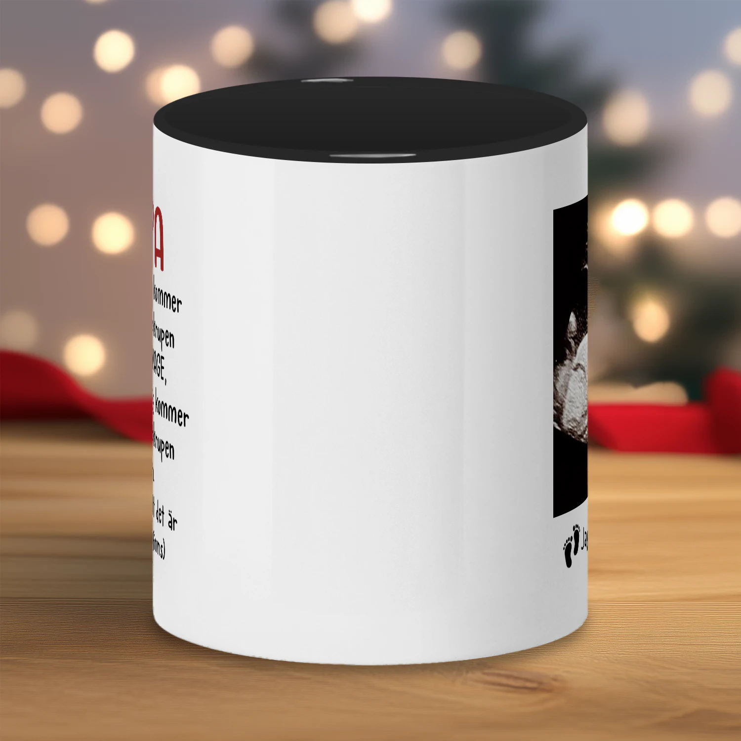 Personlig Mugg Till Blivande Pappa | Första Fars Dag Present | KaffeMugg Med Ultraljudsbild Av Bebis