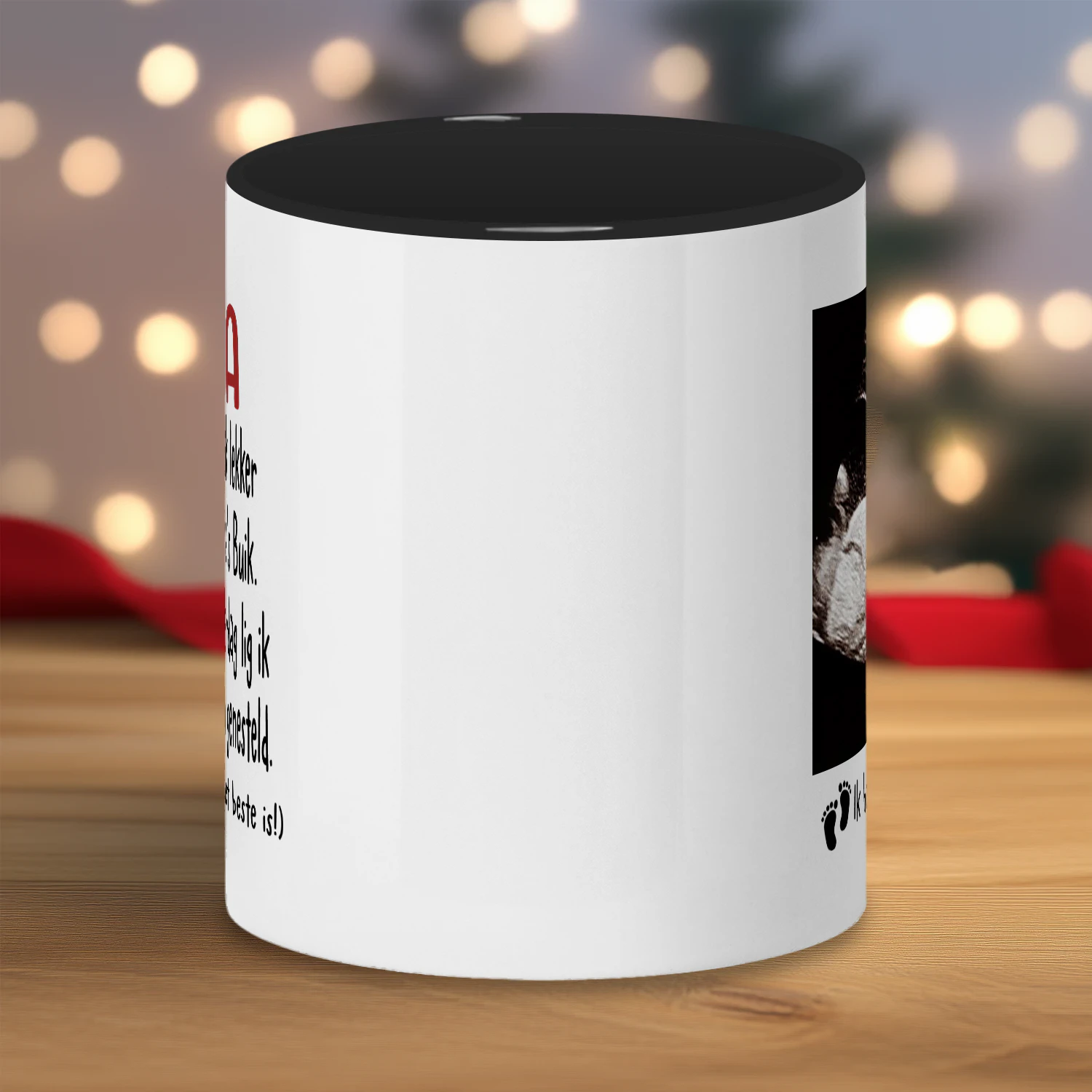 Gepersonaliseerde Mok Voor Aanstaande Vaders | Eerste Vaderdag Cadeau | Koffiekopjes Met Baby Echo Foto
