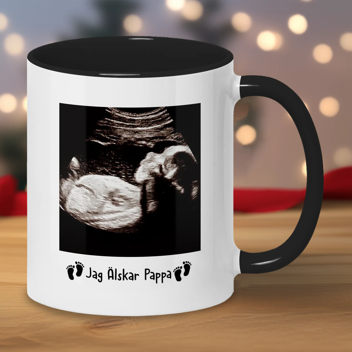 Personlig Mugg Till Blivande Pappa | Första Fars Dag Present | KaffeMugg Med Ultraljudsbild Av Bebis