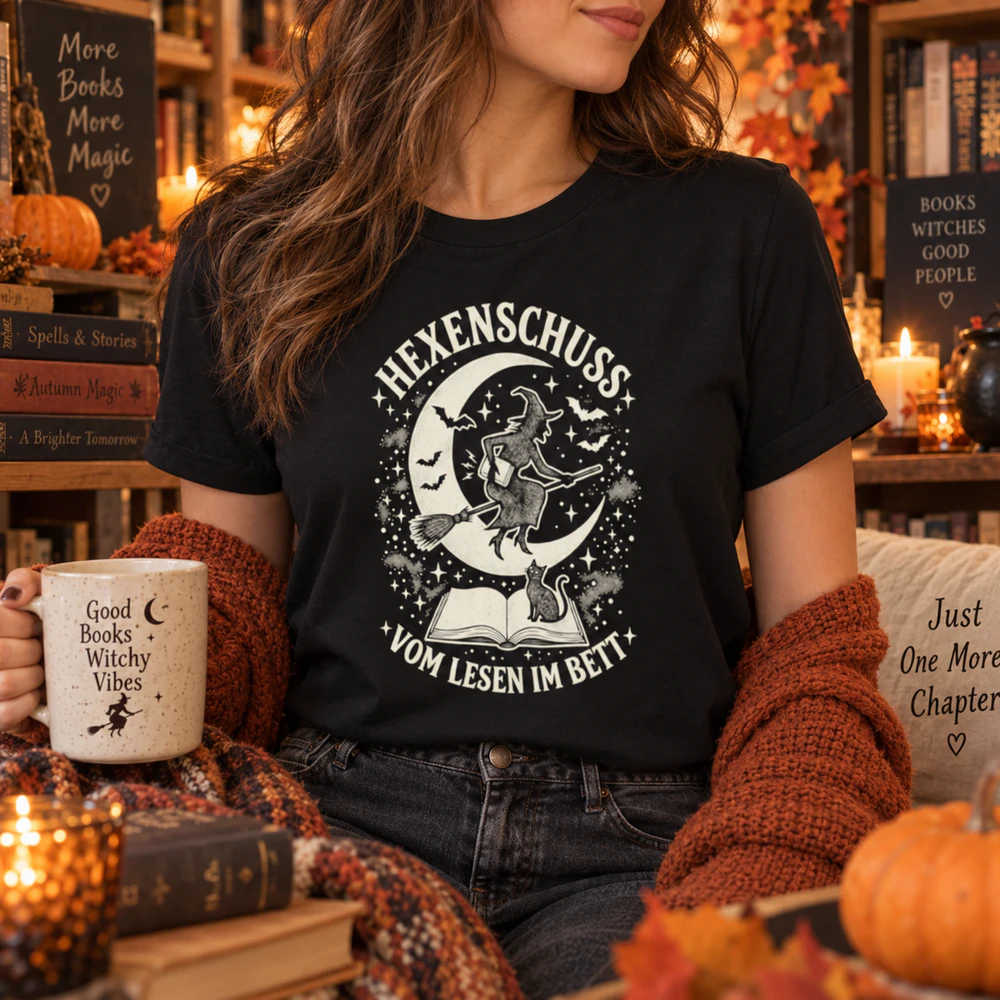 Hexenschuss vom Lesen im Bett – Lustiges Geschenk für Leseratten und Bücherhexen