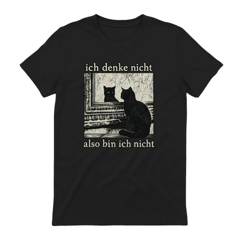 Philosophische Katze – Ich denke nicht, also bin ich nicht