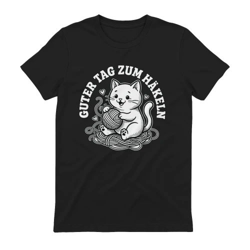 Guter Tag zum Häkeln – Katze mit Wollknäuel