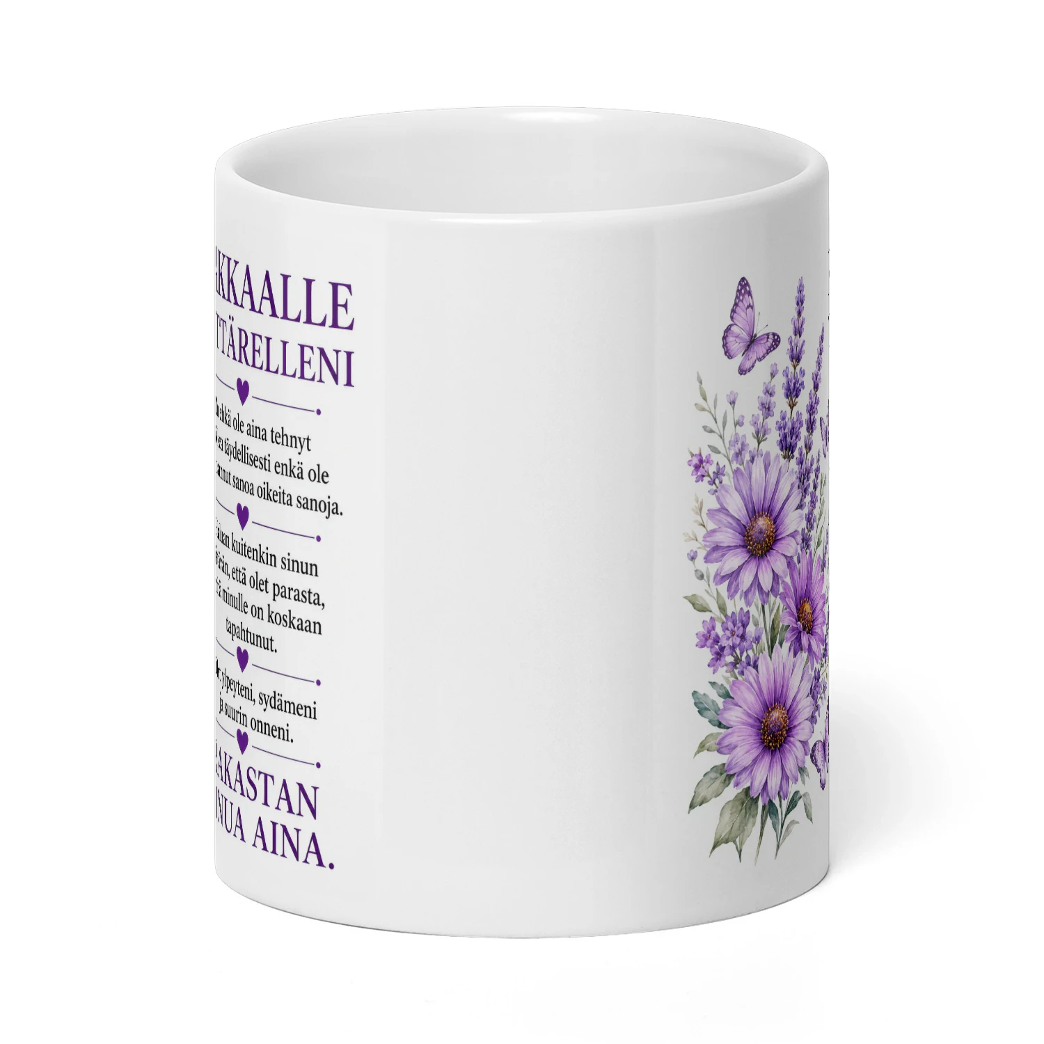 Rakkaudella tyttärelleni - Muki lämpimällä viestillä 🎁