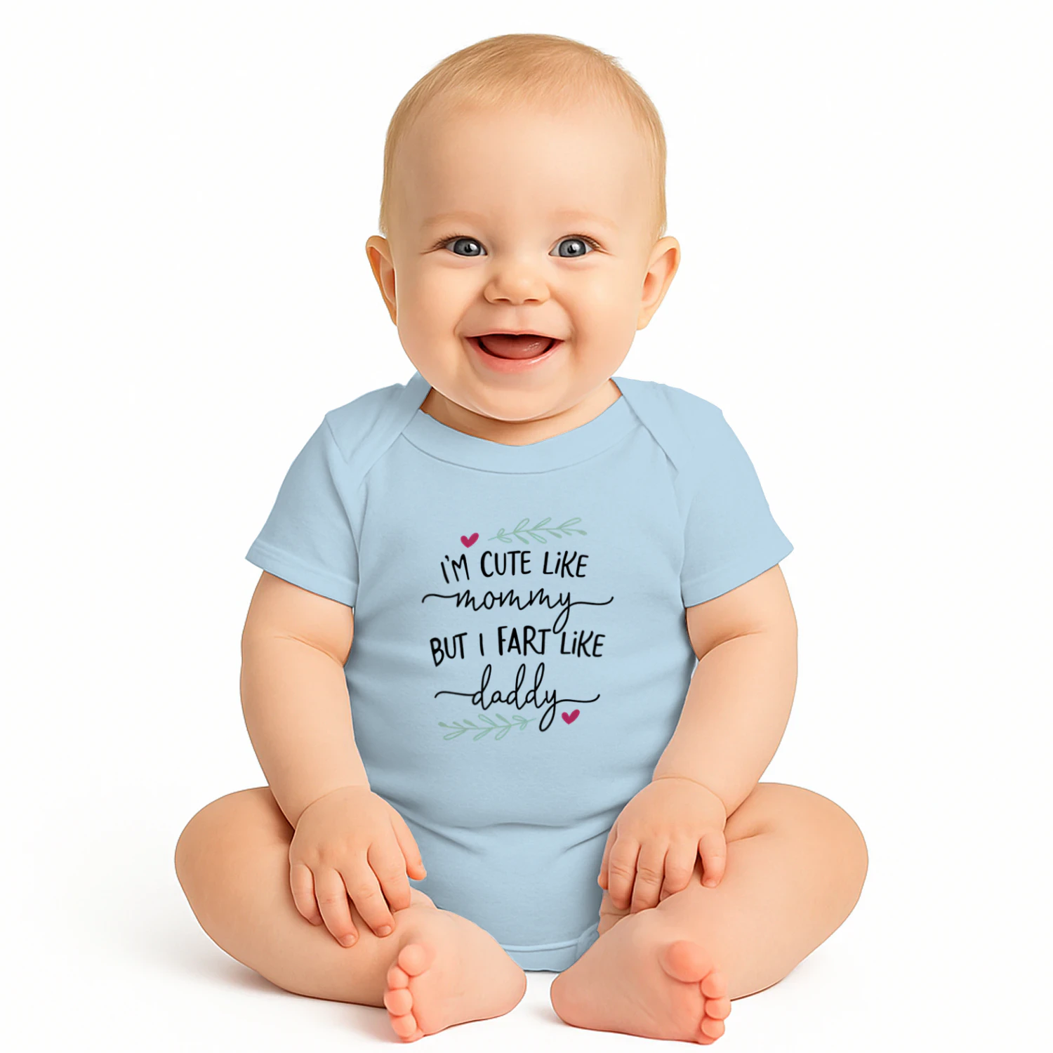I'm Cute Like Mommy But I Fart Like Daddy" Baby Bodysuit | Baby Shower Gift