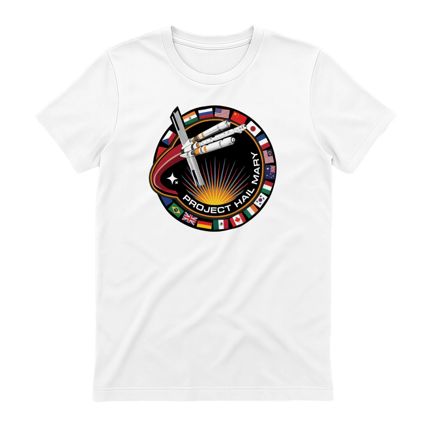 Project Hail Mary Space Mission Graphic T-Shirt – Sci-Fi Movie Inspired Astronaut & Rocket Design