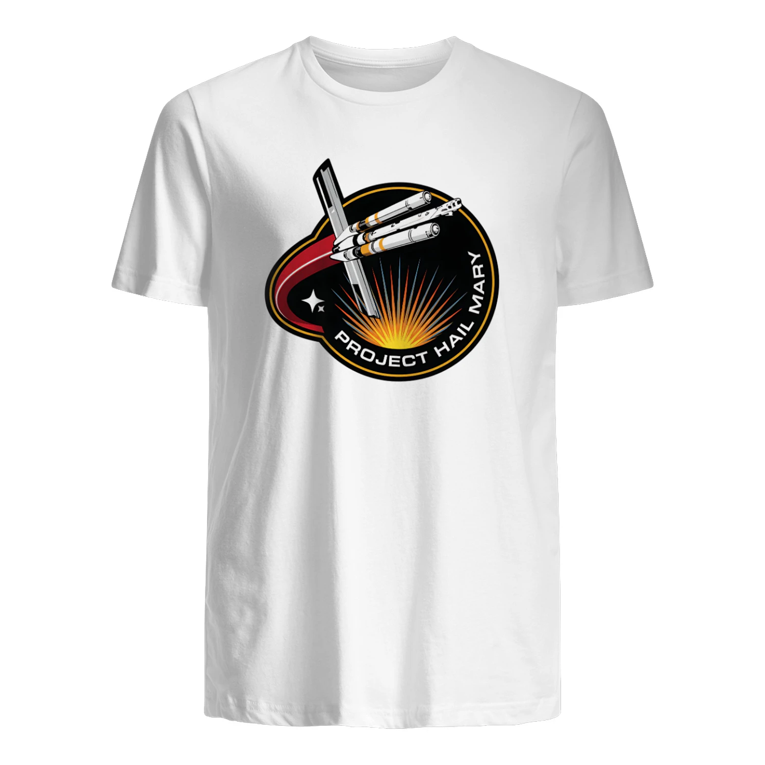Project Hail Mary Space Mission Graphic T-Shirt – Sci-Fi Movie Inspired Astronaut & Rocket Design
