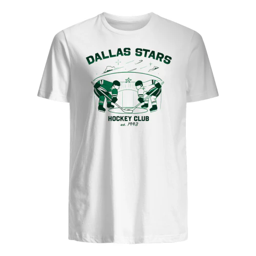 Dallas Stars Hockey Club Vintage T-Shirt - Green Retro Ice Hockey Graphic Tee | Est. 1993