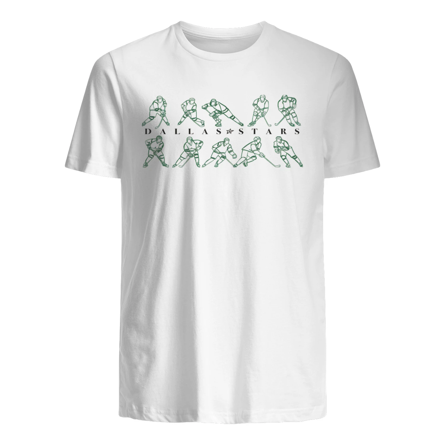 Dallas Stars Hockey Players T-Shirt - Vintage Green Retro Graphic Tee
