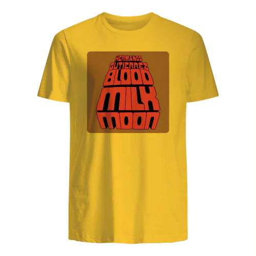 Project Hail Mary Hermanos Gutierrez Blood Milk Moon T-Shirt - Ryan Gosling Yellow Sci-Fi Movie Tee