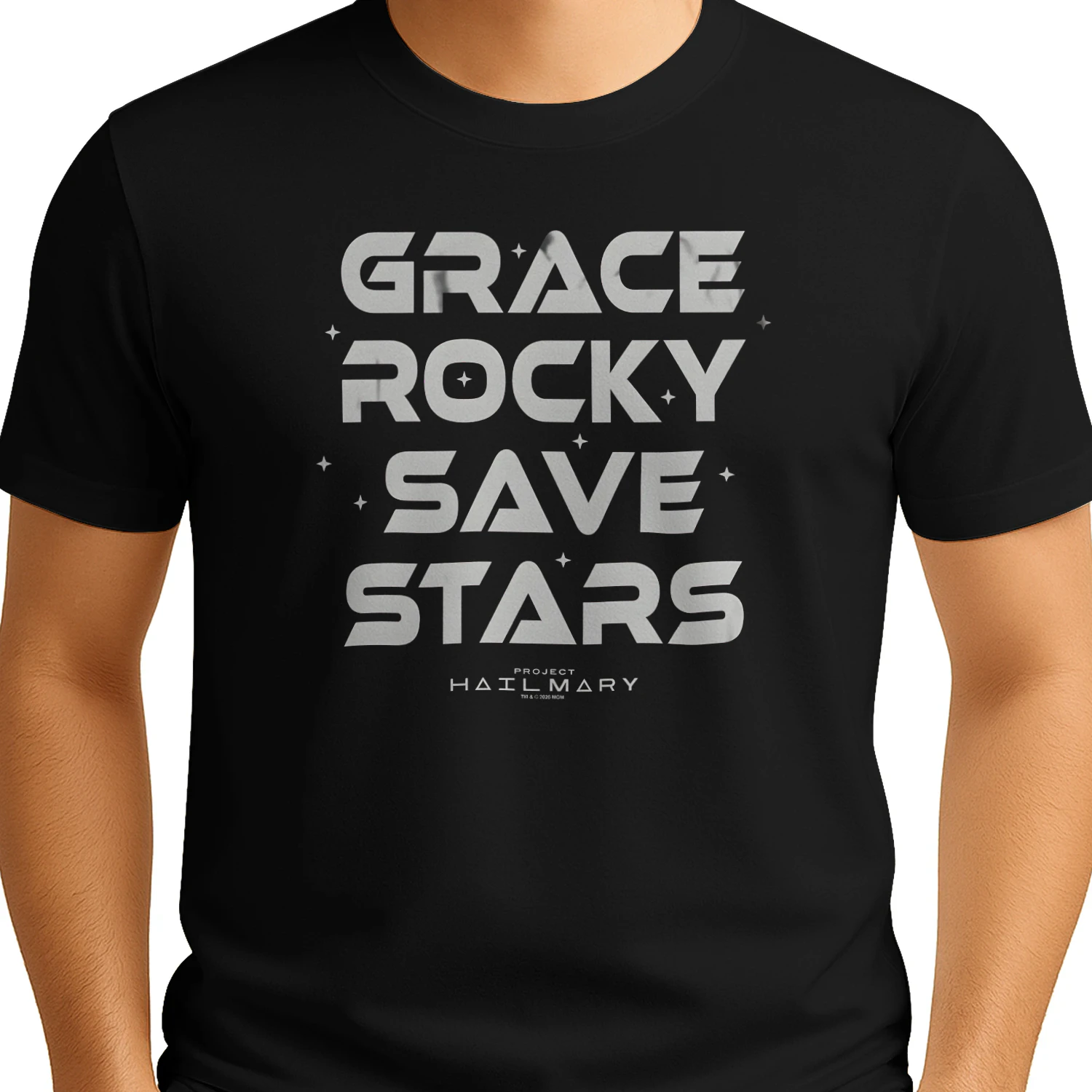 Project Hail Mary Grace Rocky Save Stars V-neck T-Shirt - Ryland Grace & Rocky Sci-Fi Movie Tee