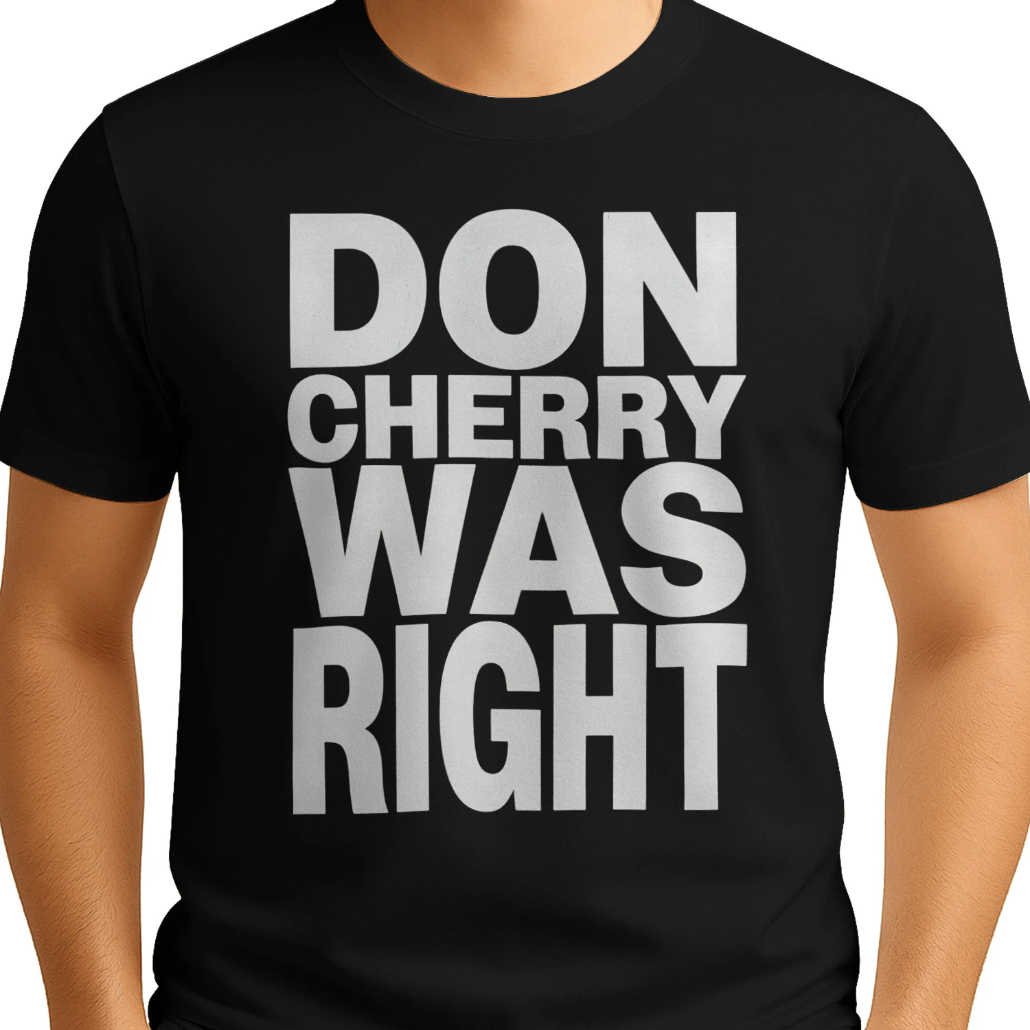 DON CHERRY WAS RIGHT" Canadian Hockey Legend T-Shirt – Vintage Sports Commentary Graphic Tee