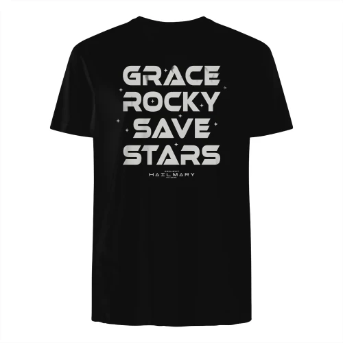 Project Hail Mary Grace Rocky Save Stars T-Shirt - Ryland Grace & Rocky Sci-Fi Movie Tee