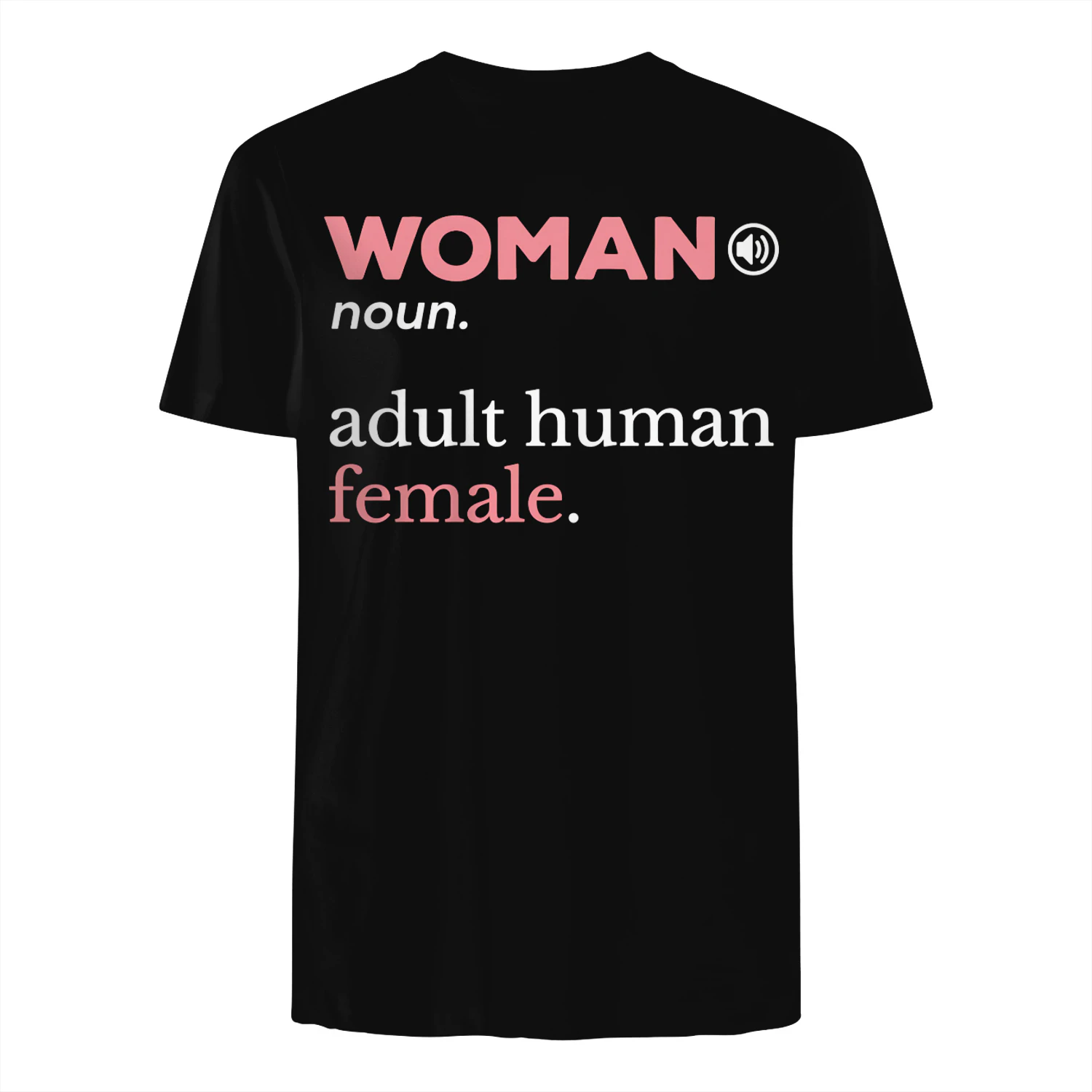 WOMAN noun adult human female." Dictionary Definition T-Shirt – Feminism Graphic Tee