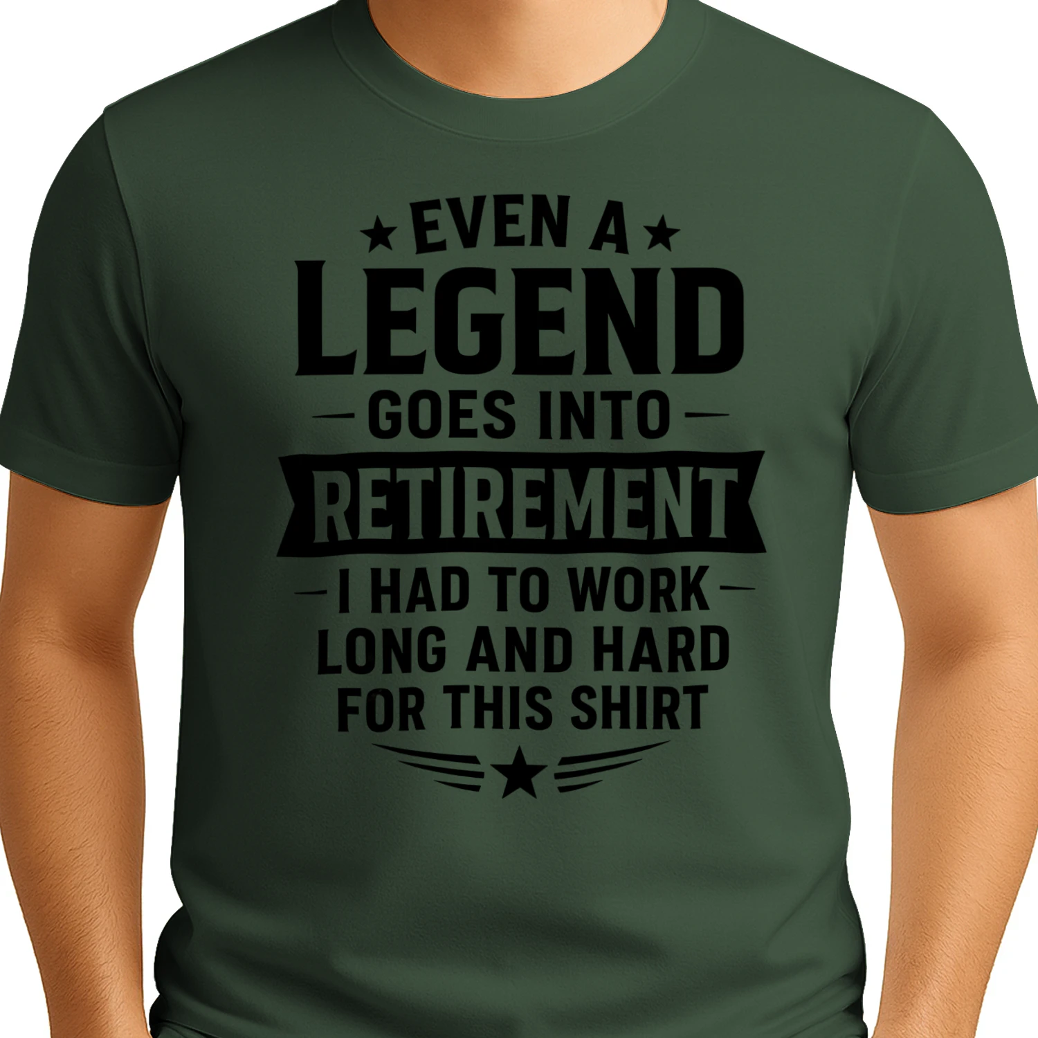 EVEN A LEGEND GOES INTO RETIREMENT I HAD TO WORK LONG AND HARD FOR THIS SHIRT" Funny Retirement T-Shirt – Career Veteran Graphic Tee